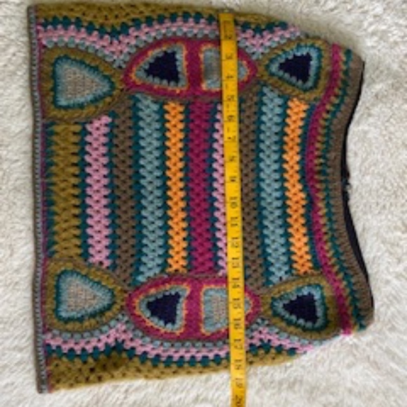 Anthropologie FIETS VOOR 2 Boho Dear Penny Crochet Knit Skirt XS - Picture 7 of 10